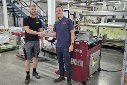 (L-R) Max Williamson with Moll area sales manager Paul Rogers